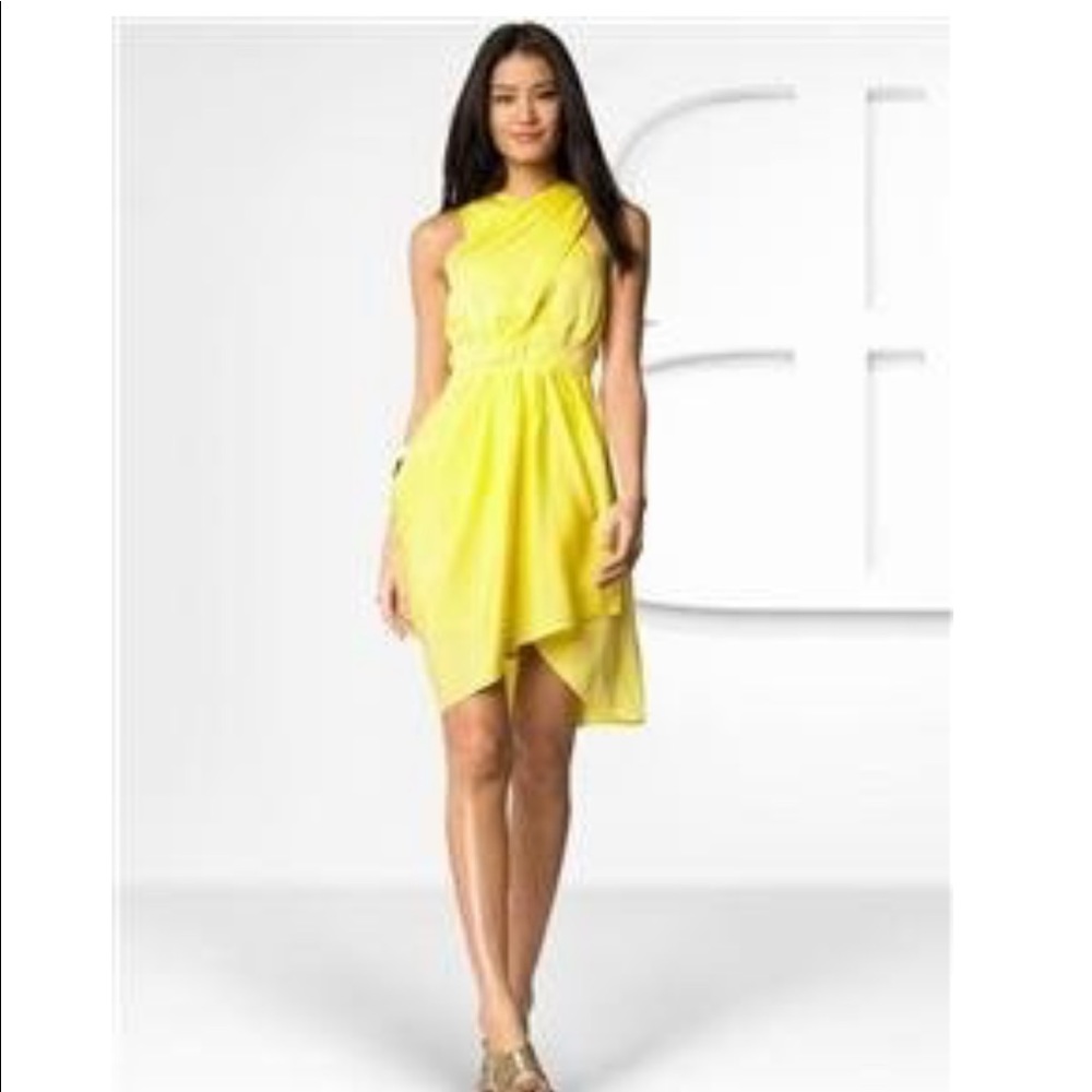 Banana Republic Yellow Silk Dress 4 NWT - Picture 1 of 5